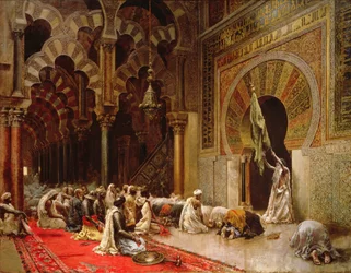 Intérieur de la mosquée de Córdoba, vers 1880
